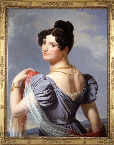 Portret Anne Boutet, znanej jako Mademoiselle Mars (1779 - 1847), francuskiej aktorki. Obraz Charlesa Thévenina, po raz pierwszy wystawiony na Wystawie Powszechnej w 1900 roku. autorstwa Charles Thevenin