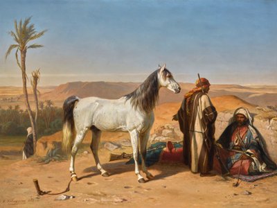 Arab na pustyni autorstwa Charles Tschaggeny