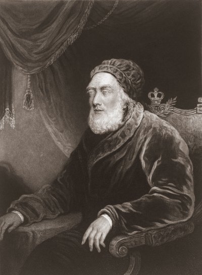 Król Jerzy III w starszym wieku. Portret. (wydrukować) autorstwa Charles Turner