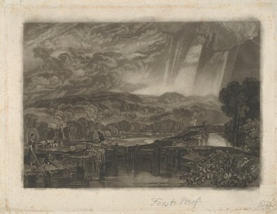 Więcej Park, niedaleko Watford, nad rzeką Colne autorstwa Charles Turner