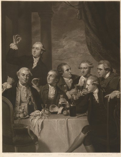 Portret członków Towarzystwa Dilettanti autorstwa Charles Turner