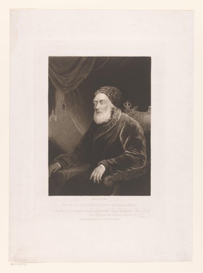Portret Jerzego III z Wielkiej Brytanii Jego Najłaskawsza Wysokość Jerzy Trzeci (tytuł na obiekcie) autorstwa Charles Turner