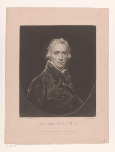 Portret van Johna Hoppnera John Hoppner Esqr. RA (tytuł na obiekcie) autorstwa Charles Turner
