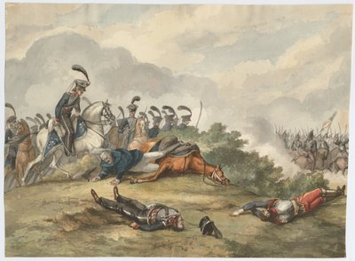 Marszałek Blücher w bitwie pod Ligny 16 czerwca 1815, 1818 autorstwa Charles Turner Warren
