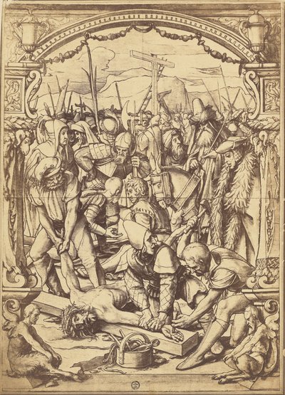 Chrystus jest przybity do krzyża autorstwa Charles Von Bouell