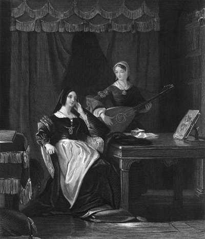Królowa Katarzyna, królowa małżonka Henryka VIII z Anglii, XIX wiek. autorstwa Charles W. Sharpe