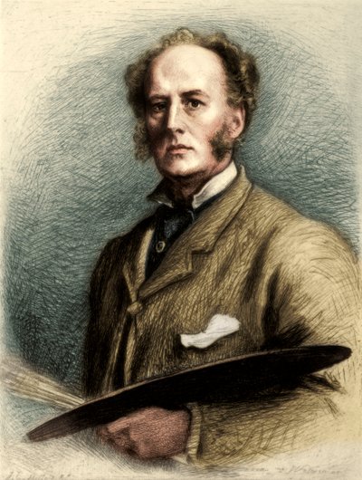 John Everett Millais, brytyjski artysta, ok. 1880-1882 autorstwa Charles Waltner