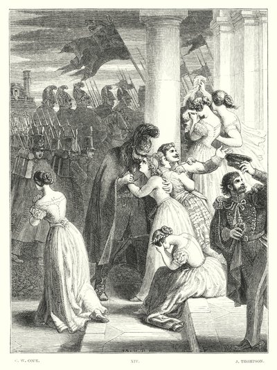 Childe Harold Lorda Byrona, Canto III, strofa 24 (grawerowanie) autorstwa Charles West (after) Cope