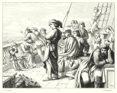 Childe Harold Lorda Byrona, Canto I, strofa 12 (grawerowanie) autorstwa Charles West (after) Cope