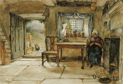 Wnętrze domku autorstwa Charles West Cope