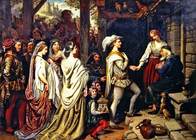 Wesele Giseldy (olej na płótnie) autorstwa Charles West Cope