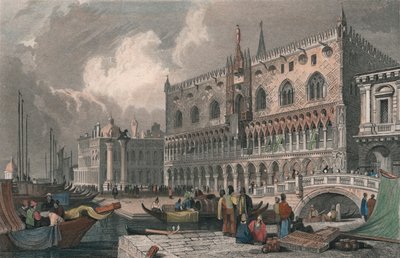 „Canal Grande i Pałac Dożów, Wenecja”, 1844. autorstwa Charles Westwood