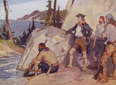 Mackenzie na Pacyfiku drogą lądową (litografia kolorowa) autorstwa Charles William (after) Jefferys