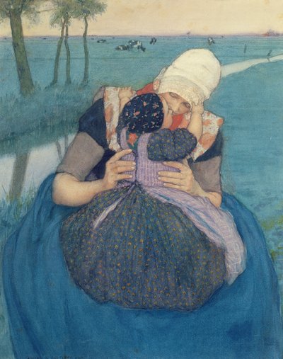 Matka i dziecko, 1900 r. autorstwa Charles William Bartlett