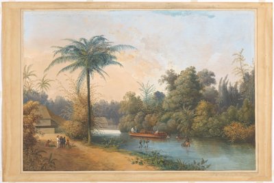 Wodospad w Tjiroek Betong Java autorstwa Charles William Meredith van de Velde