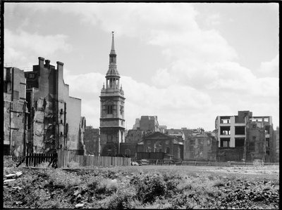Kościół St Mary-le-Bow, Cheapside, City and County of the City of London, GLA, 1941-1945. autorstwa Charles William Prickett
