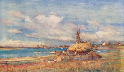 West Mersea, Mersea Island, Essex (litografia kolorowa) autorstwa Charles William Wyllie