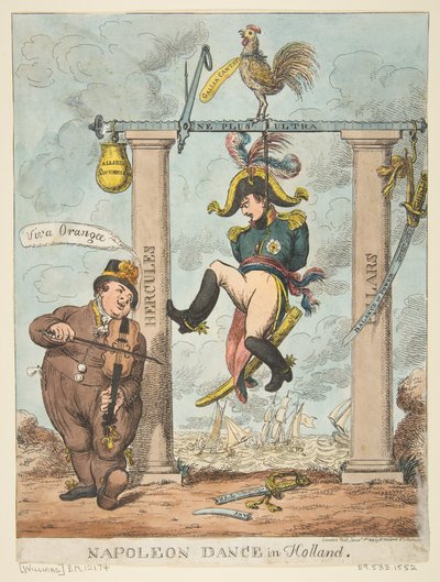 Taniec Napoleona w Holandii, 1 stycznia 1814 autorstwa Charles Williams
