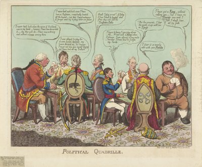 Kadryl Politiek, 1806 Kwadryl polityczny (tytuł na obiekcie) autorstwa Charles Williams