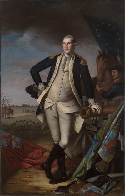 Jerzy Waszyngton w bitwie pod Princeton autorstwa Charles Willson Peale