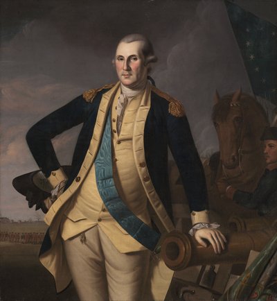 Jerzy Waszyngton w bitwie pod Princeton, ok. 1779 (olej na płótnie) autorstwa Charles Willson Peale
