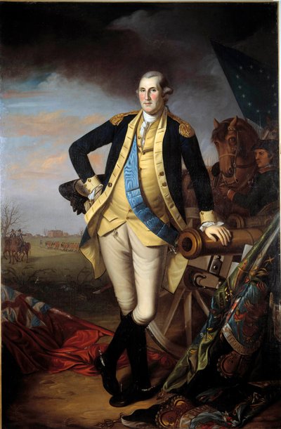 Portret Jerzego Waszyngtona (1732-1799) po bitwie pod Princeton, 3 stycznia autorstwa Charles Willson Peale