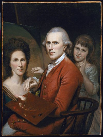 Autoportret z Angeliką i Portret Racheli autorstwa Charles Willson Peale