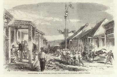 Ulica Punjaub autorstwa Charles Wirgman