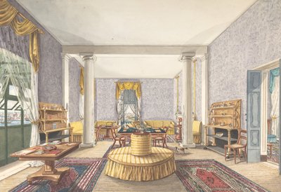 Projekt do wnętrz, ca. 1830. autorstwa Charles de Brocktorff