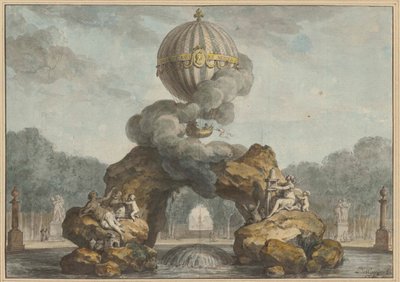 Projekt dekoracji fontanny z Charlière, 1783. autorstwa Charles de Wailly