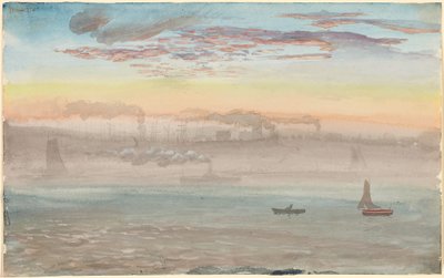 East River, wschód słońca autorstwa Charles de Wolf Brownell