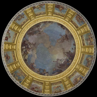 Święty Ludwik w chwale. 1702-1707 (fresk) autorstwa Charles de la Fosse