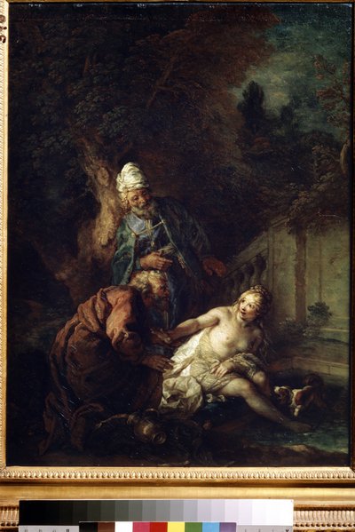 Zuzanna i Starszyzna. Obraz Charlesa de La Fosse (1636-1716), po 1700. Olej na płótnie. Sztuka barokowa. Muzeum Sztuk Pięknych, Puszkin, Moskwa autorstwa Charles de la Fosse