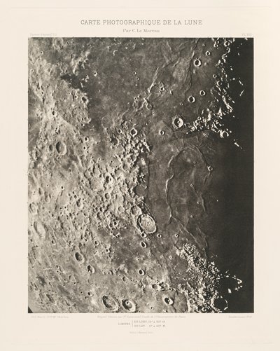 Mapa fotograficzna Księżyca, płyta VIII, 15 marca autorstwa Charles le Morvan