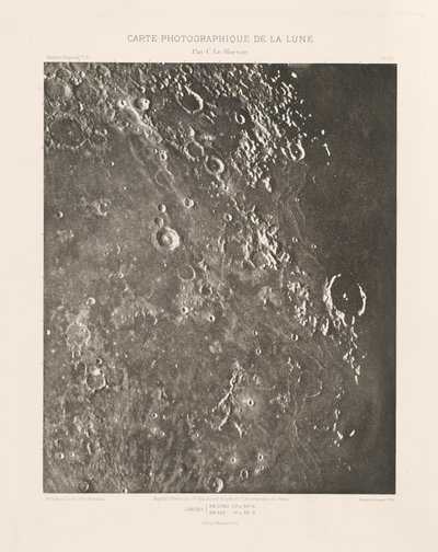 Fotograficzna mapa Księżyca, płyta XX, 22 marca autorstwa Charles le Morvan