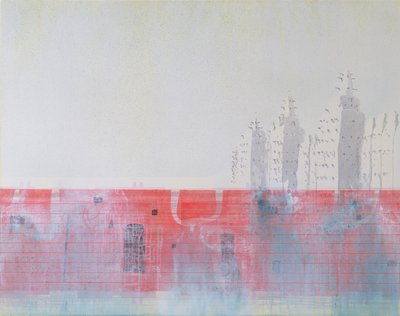 Poniedziałek rano, Djenné, Mali (olej na płótnie) autorstwa Charlie Millar