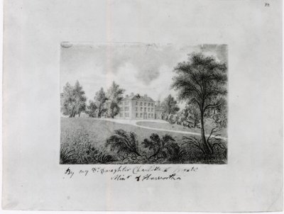 Szkoła Roe Head, ok. 1831-32 (conte na papierze) autorstwa Charlotte Bronte
