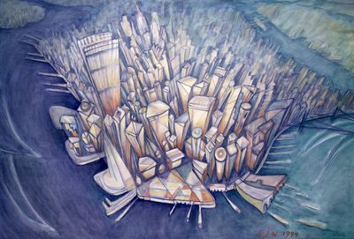 Manhattan z góry, 1994 autorstwa Charlotte Johnson Wahl