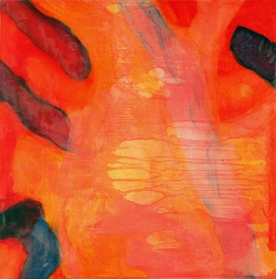 Clown Fish II, 1997 (olej i glazura na desce zaprawy) autorstwa Charlotte Johnstone