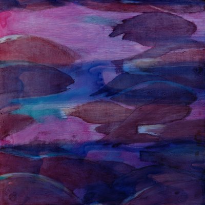 Purple Parrots VI, 2000 (olej na zaprawie) autorstwa Charlotte Johnstone