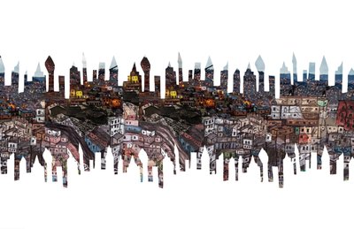 Miasto Upiory, 2011 (kolaż) autorstwa Charlotte Orr
