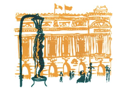 Opera Paryska, 2014 (sitodruk) autorstwa Charlotte Orr