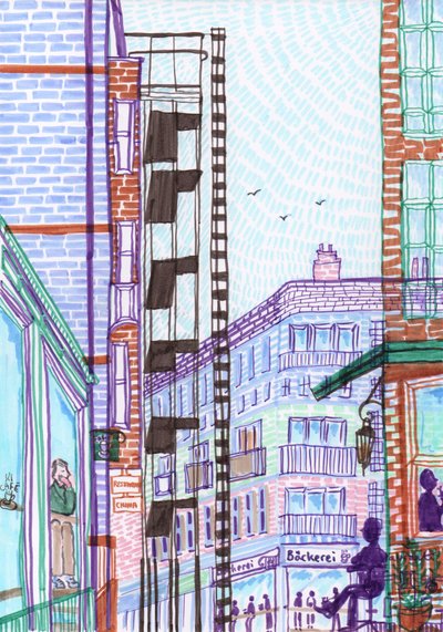 Prenzlauer Berg, 2017 (pędzelki) autorstwa Charlotte Orr