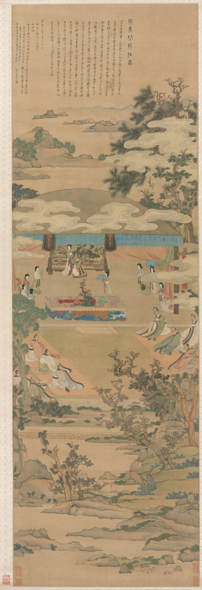 Lady Xuanwen udziela instrukcji dotyczących obrzędów Zhou autorstwa Chen Hongshou