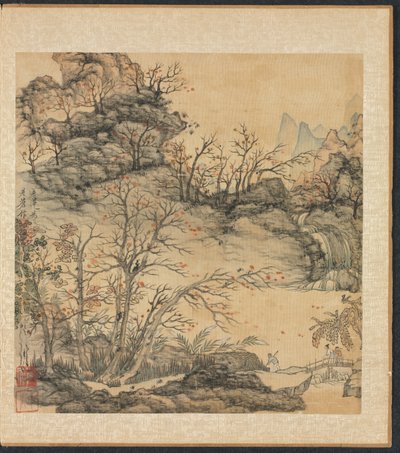 Obrazy według starożytnych mistrzów: Pejzaż jesienny, 1598-1652. autorstwa Chen Hongshou