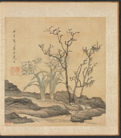 Obrazy według starożytnych mistrzów: Narcyz i gołe drzewa, 1598-1652. autorstwa Chen Hongshou