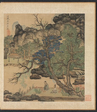 Obrazy według starożytnych mistrzów: Uczeni w ogrodzie, 1598-1652. autorstwa Chen Hongshou