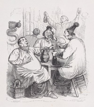 Śpiewacy parafialni z Dzieł wszystkich Bérangera, 1836. autorstwa Cherrier