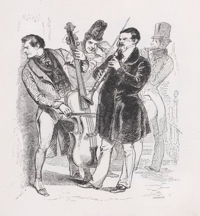 Noc poślubna z Dzieł wszystkich Bérangera, 1836. autorstwa Cherrier