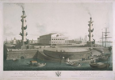 Widok na Mierzeję Wyspy Wasiljewskiej, lata 1810 autorstwa Chessky